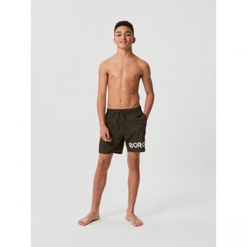 Borg Kids Green Swim Shorts 134-140