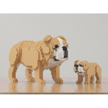 Bloques de construcción Jekca English Bulldog Mini 01S - Set de bloques, diseño de bulldog inglés, miniatura, piezas detalladas, fácil ensamblaje, adecuado para coleccionistas y amantes de los perros
