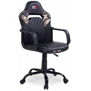 Adec - Gamer, Silla de Oficina Gaming, Silla de despacho, Estudio o Escritorio Acabado en símil Piel, Medidas: 57 cm