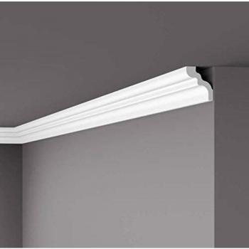 Moldura de Techo NMC Nomastyl Poliestireno 40 x 50 mm - Diseño Moderno Blanco 2 m