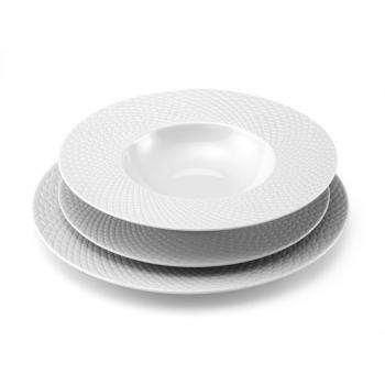 Vajilla de Porcelana Blanca Sherane - Set de 18 Piezas Medard de Noblat
