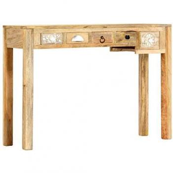 vidaXL Mesa consola de madera maciza de mango 110x30x75 cm
