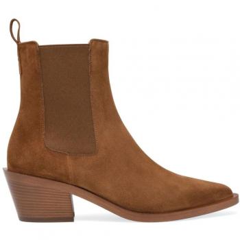 Gianvito Rossi Women's Wylie Cowboy Boots in Brown Suede | Size 41 US (11) | G7290145CUOCASTEXA