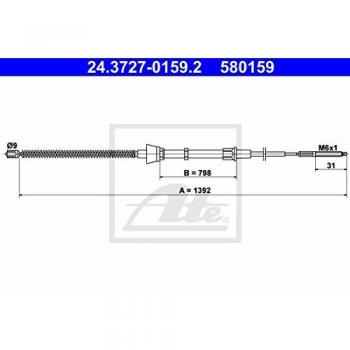 ATE 24372701592 cable de freno