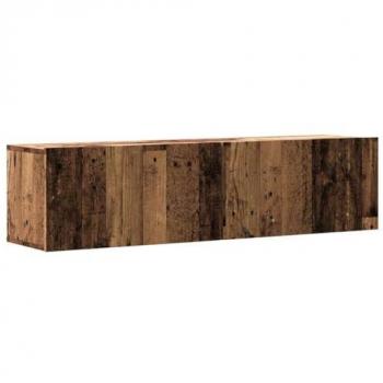 Mueble de TV de pared madera envejecida 120x30x30 cm en aglomerado