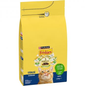 PURINA Friskies Cat Sterilizado con cordero, pollo y verduras - 3 x 1,5 kg