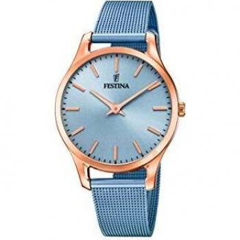 Reloj de Mujer Festina Boyfriend F20507/2 - Acero Inoxidable - Azul - Resistente al Agua