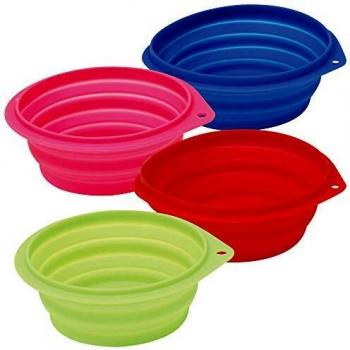 Croci Bol de Viaje de Silicona, Colores Surtidos, 1000 ml