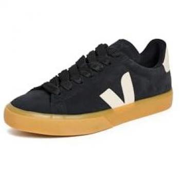 Veja Campo Bold Black Suede Sneakers for Men, Size 44