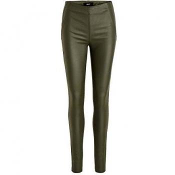 Object OBJBELLE MW Coated Leggings Noos, Forest Night, 36 para Mujer