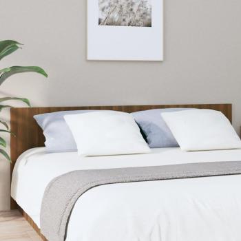 Cabecero de cama madera multicapa roble marrón 200x1,5x80 cm