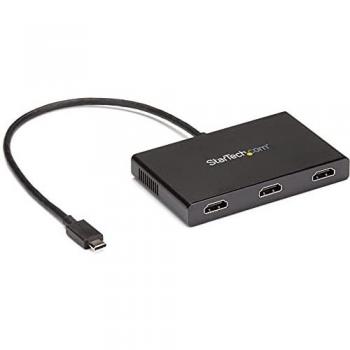 StarTech.com 3-Port Multi Monitor Adapter - USB-C to 3x HDMI Video Splitter - USB Type-C to HDMI MST Hub - Dual 4K 30Hz or Triple 1080p - Thunderbolt 3 Compatible - Windows Only