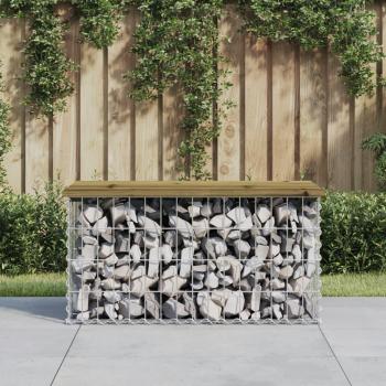 vidaXL Garden Bench Gabion Design 83x44x42 cm Impregnated Wood Pine