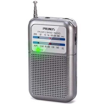PRUNUS FM/Am Mini Radio de Bolsillo, Radio Portatil Pequeña con Excelente Señal, Radio Multibanda Sintonizador con Indicador, Transistores Radio Pilas, Funciona con AAA Pilas Intercambiables