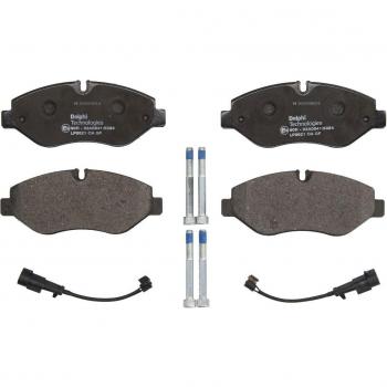Juego de pastillas de freno DELPHI LP3621 con contacto avisador de desgaste, chapa antichirridos y accesorios para IVECO DAILY 6 Pritsche/Fahrgestell