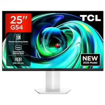 Monitor TCL 25G54 MiniLED 25 FHD 144Hz IPS HDR10 Blanco regulable, 450 nits, VESA Display HDR 400, 93% DCI-P3