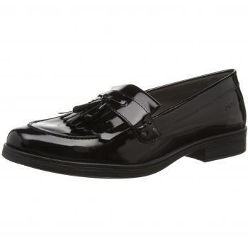 Geox Jr Agata A, Mocasines, para Niñas, Negro
