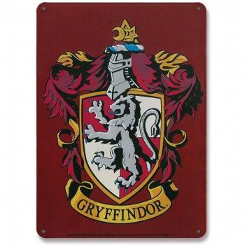 Placa de Chapa Harry Potter Gryffindor 15 x 21 cm