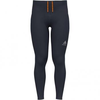 Leggings Odlo Mallas Essential Azul y Malla larga Odlo Essential negro tinta naranja - M