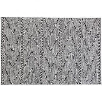 Alfombra de Algodón Termal 160 x 230 cm Geométrica Negra y Blanca