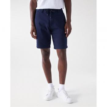 Bermuda de Hombre Salsa Jeans Liso con Cordón 21008010 Azul Oscuro