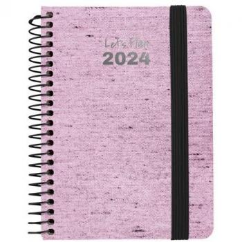 Agenda Anual Grafoplas Ecojeans 2024 Rosa A6 - Tamaño Compacto 10x15 cm