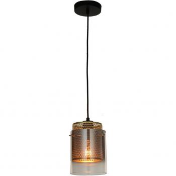 Lámpara colgante Sterzy de Lucande, Ø 15 cm, color gris, material cristal, casquillo E27