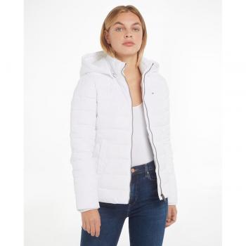 Chic White Long Sleeve Jacket with Removable Hood - XS, Tommy Hilfiger Winter Jackets for Women, Color: White, Size: XS, Features: Removable Hood, Long Sleeve, Material: Polyester, Includes Logo