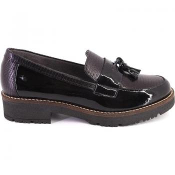 PITILLOS 5377 - Zapatos mocasines con borlas de mujer negro 623