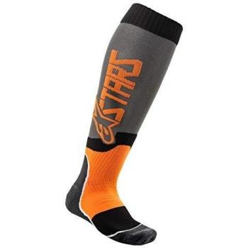 Alpinestars Youth MX Plus 2 Technical Riding Socks (Gray/Orange)