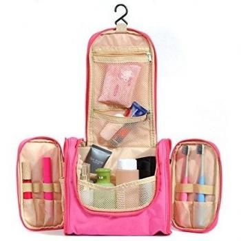 DELEY Colgando Kit De Viaje Neceser Cosmético Bolso Baño Completo Bolsa De Almacenamiento Ciruelo Rojo