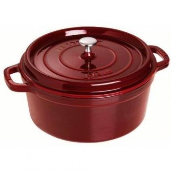 Staub 28 cm Round Cocotte, Grenadine - Enamelled Cast Iron Casserole