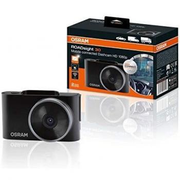 Cámara de salpicadero OSRAM ROADsight 30, dashcam, Full HD 1080p, 30 fps, pantalla de 2 pulgadas, gran angular de 130°, compatible con WiFi y app, sensor G,