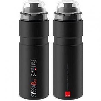 Elite Syssa Race 750 ml Matte Black Stainless Steel Bottle