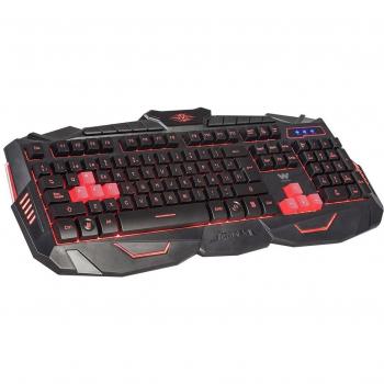 Woxter Stinger FX 80 K - Teclado Gaming retroiluminado con Base metálica Muy Resistente, 114 Teclas Anti-ghosting, QWERTY y conexión USB 2.0. Ideal para Gaming.