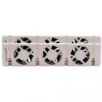 Ventilador Eléctrico RealPower HL-2, Set de 3 Ventiladores, Color Blanco
