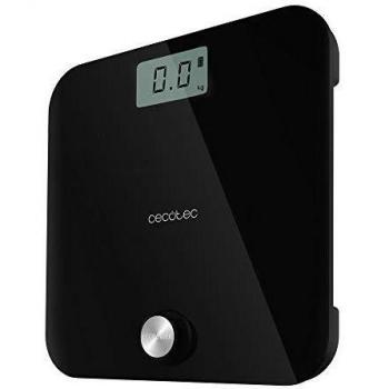 Cecotec Báscula de baño Surface Precision EcoPower 10000 Healthy Black. Con Pulsador, Superficie de vidrio templado de alta seguridad, Sensores de precisión