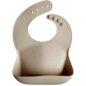mushie Babero de silicona para bebé | Baberos impermeables de ajuste ajustable