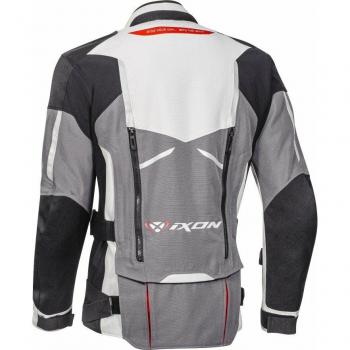 Ixon Chaqueta de Moto Ragnar Negra, Gris y Roja - Textil, Talla M