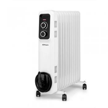 Radiador de Aceite Orbegozo RS 2500, 11 Elementos Caloríficos, 3 Potencias, 2500W, Blanco