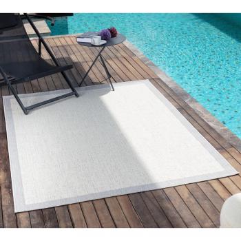 Alfombra Moderna de Exterior Surya Marfil y Gris 120 x 170 cm
