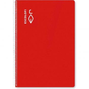 Cuaderno Espiral Escolofi A5 50H Rayado Horizontal Margen Rojo