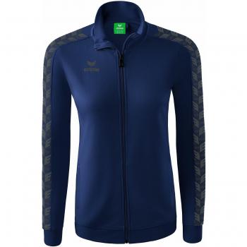 Erima Sudadera Con Cremallera Essential Team Track Top - Chaqueta de deporte para mujer, color new navy, talla 36, con cremallera completa y diseño funcional