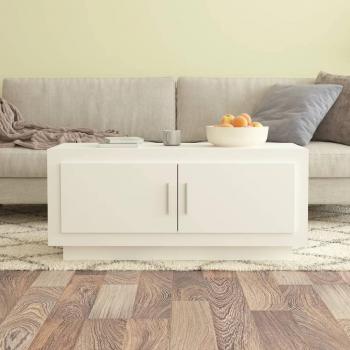 Mesa de salón blanca 102x50x45 cm en madera contrachapada multicapa