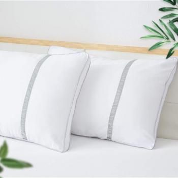 BedStory Almohada Microfibra Antiácaros 2 Pack Almohadas Hotel Cama con Relleno Fibras Sintéticas y Tejido Antialérgico para Dormir de Lado y Boca Arriba Tamaño Queen