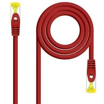 NanoCable 10.20.1903-R - Cable de Red Ethernet RJ45 LSZH Cat.6A SFTP, AWG26, 100% Cobre, Libre de alogenos, Rojo, latiguillo de 3.0mts