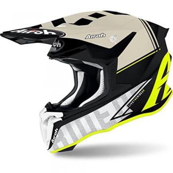 Airoh Casco de Cross Twist 2.0 Tech Amarillo, Tipo: Casco de Motocross, Características: Diseño unisex-adulto, color amarillo, talla XS