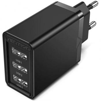 Cargador de Pared Vention FEAB0-EU/ 3xUSB