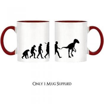 Diseño de la evolución de un velocirraptor Two-Tone de la taza con Asa e interior