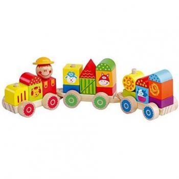 M MOLTO Tren de Juguete de Madera Happy Train